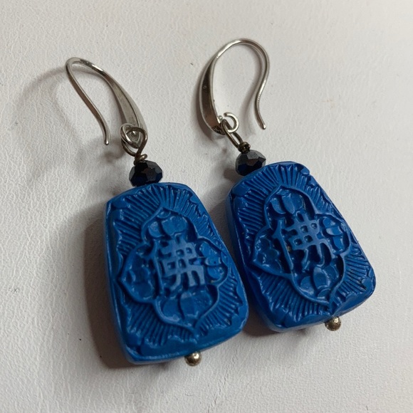 Indigo Blue Earrings - Picture 3 of 9